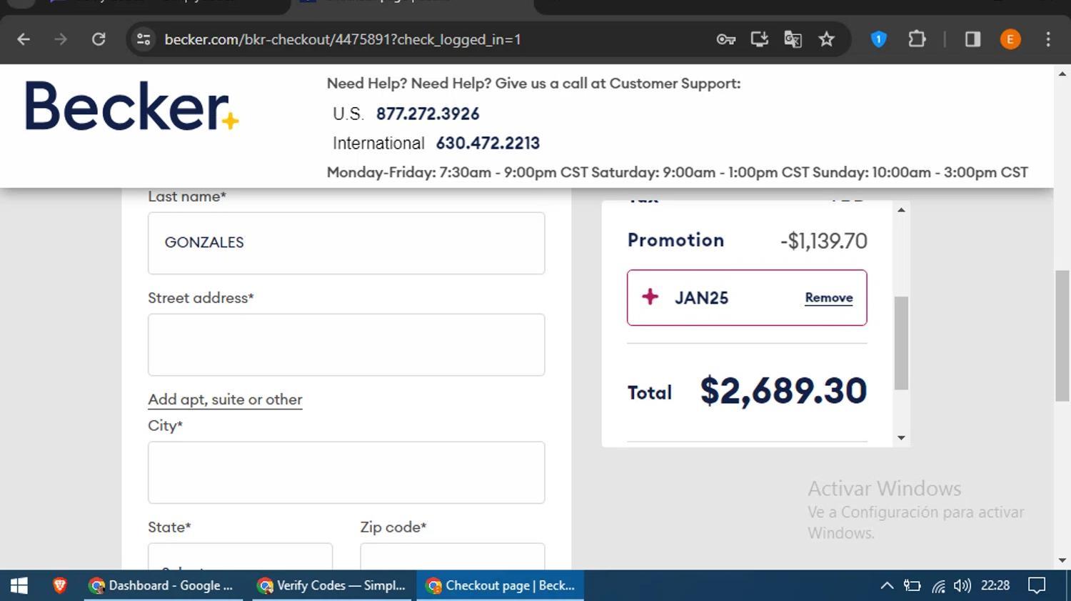 How to apply Becker coupon code